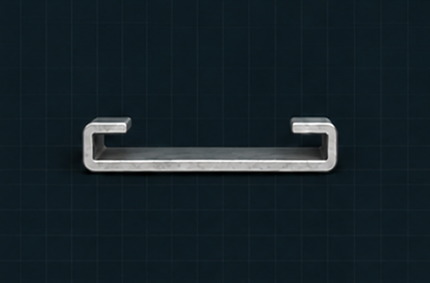 Weather strip — a metal channel with inturned lips